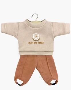 MINIKANE TENUE POUPÉE 34CM - ENSEMBLE "JEAN-CLAUDE" MA PREMIÈRE ÉTOILE LIN/CASSONADE