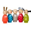 MOULIN ROTY SET DE CINQ PERSONNAGES EN BOIS
