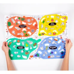 OMY POSTER DIDACTIQUE 60 STICKERS - OMY SCHOOL - FRUITS & LÉGUMES DE SAISON -Bébé Produits Vente omy poster didactique 60 stickers omy school fruit 3