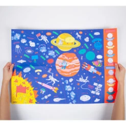 OMY POSTER DIDACTIQUE 60 STICKERS - OMY SCHOOL - SYSTÈME SOLAIRE -Bébé Produits Vente omy poster didactique 60 stickers omy school syste 3