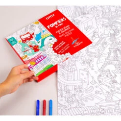 OMY POSTER GÉANT À COLORIER - POMPIERS DE PARIS - 100 X 70 -Bébé Produits Vente omy poster geant a colorier pompiers de paris 100 2