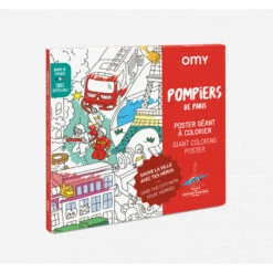 OMY POSTER GÉANT À COLORIER - POMPIERS DE PARIS - 100 X 70