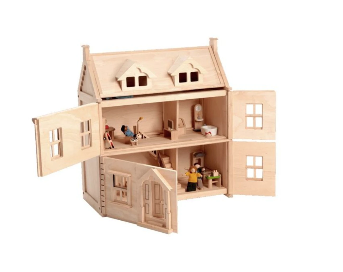 PLAN TOYS MAISON DE POUPÉE VICTORIENNE EN BOIS 2 PLAN TOYS MAISON DE POUPÉE VICTORIENNE EN BOIS – Image 2