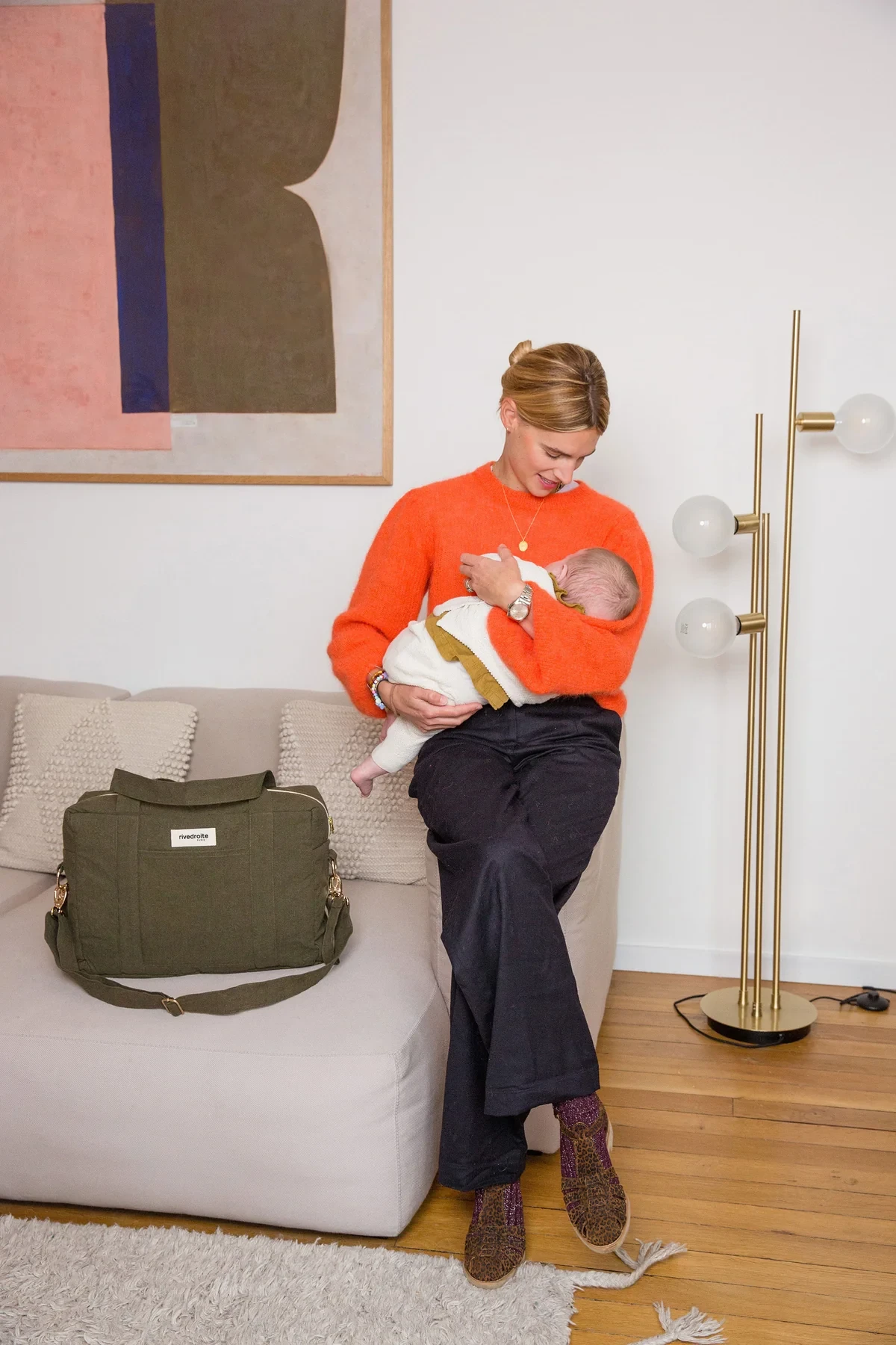 RIVE DROITE SAC À LANGER RIVE DROITE "DARCY" KAKI 2 RIVE DROITE SAC À LANGER RIVE DROITE "DARCY" KAKI – Image 2