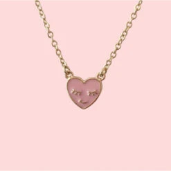 ROSAJOU COLLIER ENFANT LAITON ÉMAILLÉ - COEUR