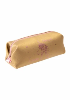 ROSAJOU TROUSSE À MAQUILLAGE - DORÉE LICORNE