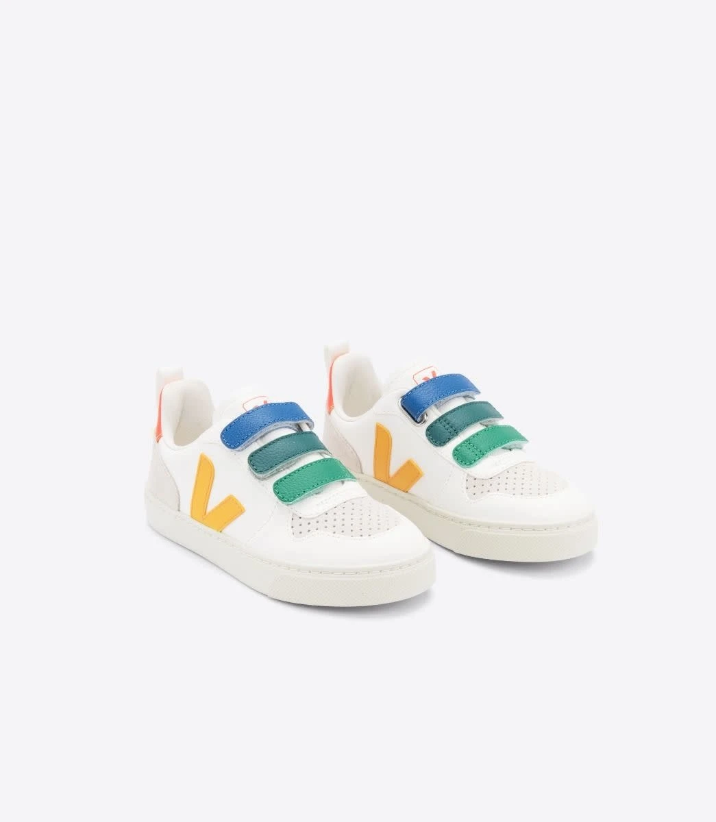 VEJA BASKET VELCRO - V10 MULTICO EXTRA WHITE OURO 2 VEJA BASKET VELCRO - V10 MULTICO EXTRA WHITE OURO – Image 2