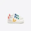 VEJA BASKET VELCRO - V10 MULTICO EXTRA WHITE OURO