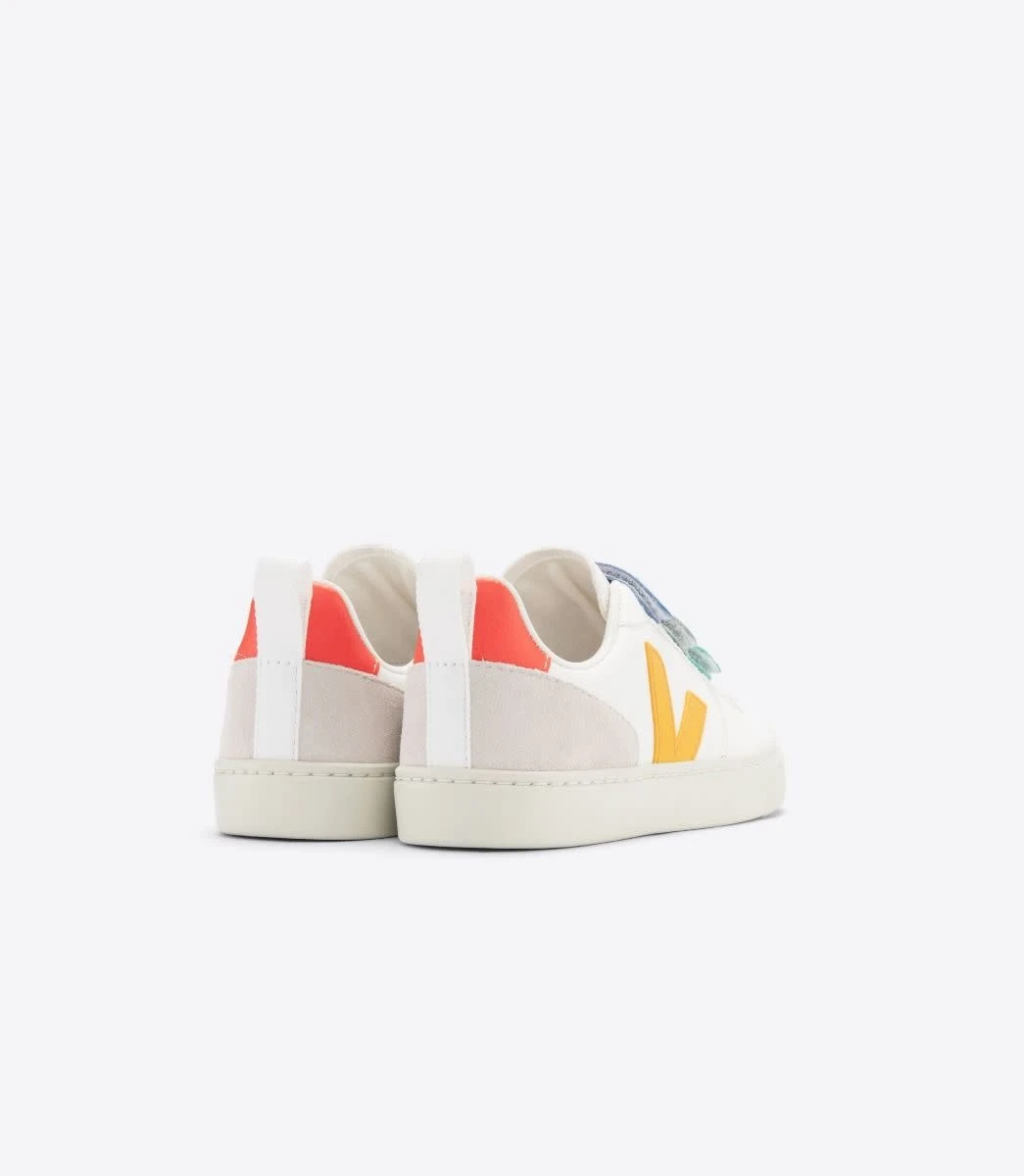 VEJA BASKET VELCRO - V10 MULTICO EXTRA WHITE OURO 3 VEJA BASKET VELCRO - V10 MULTICO EXTRA WHITE OURO – Image 3