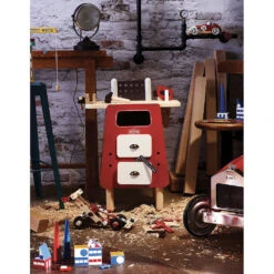 VILAC GRAND ÉTABLI ATELIER VINTAGE EN BOIS ROUGE -Bébé Produits Vente vilac grand etabli atelier vintage en bois rouge 10