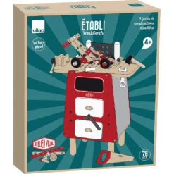 VILAC GRAND ÉTABLI ATELIER VINTAGE EN BOIS ROUGE -Bébé Produits Vente vilac grand etabli atelier vintage en bois rouge 9