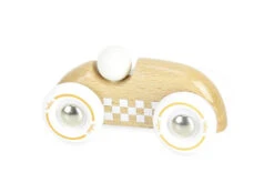 VILAC VOITURE MINI RALLYE CHECKERS BOIS NATUREL